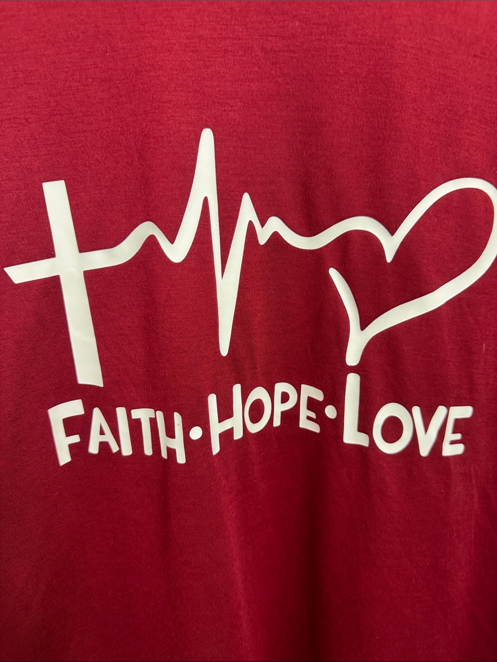 Faith.Hope.Love Cold Shoulder Tee Size XL - Picture 4 of 6